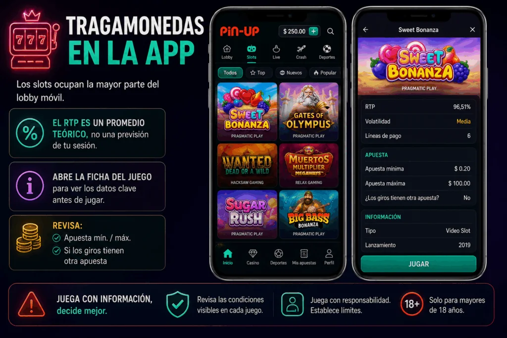 Lobby móvil de tragamonedas